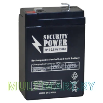 Аккумулятор для ИБП Security Power SP 6-2.8 F1 (6В/2.8 А·ч)